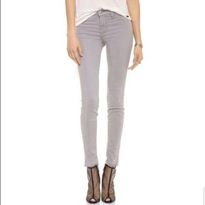 J. Brand Mid-Rise Sateen Super Skinny Jean Limestone